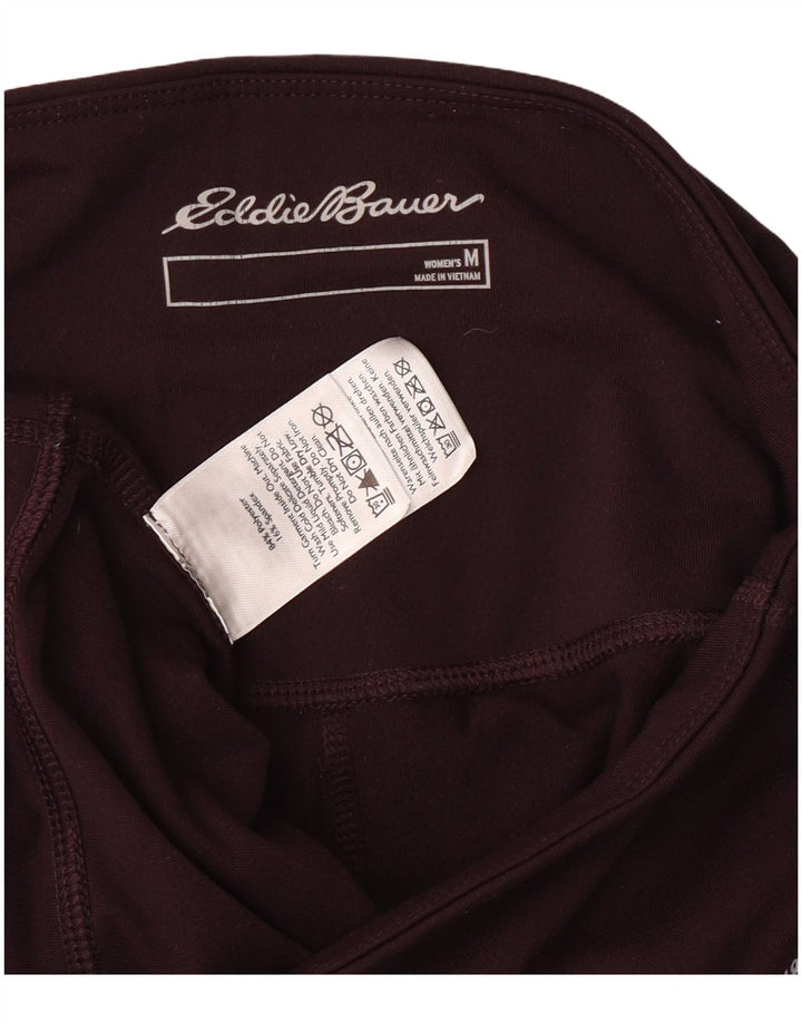 Eddie Bauer Capri Leggings Feminino Reino Unido 12 Médio Borgonha Poliéster