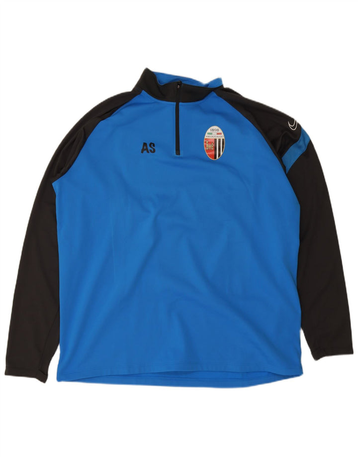 Nike Mens Dri Fit Graphic Pullover Treino Top 2XL Azul Colourblock