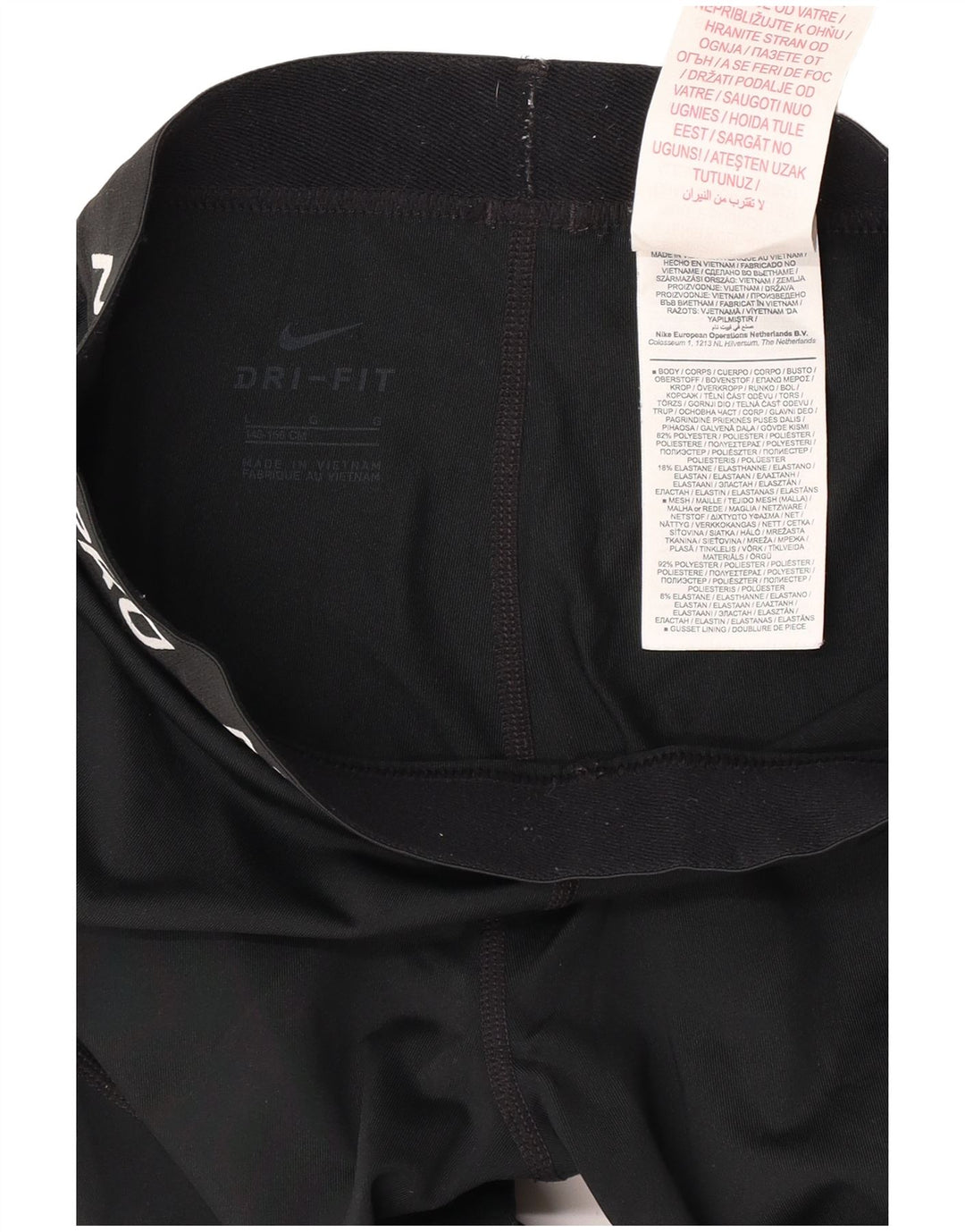 Leggings NIKE para meninas Dri Fit Graphic 12-13 anos grandes preto poliéster