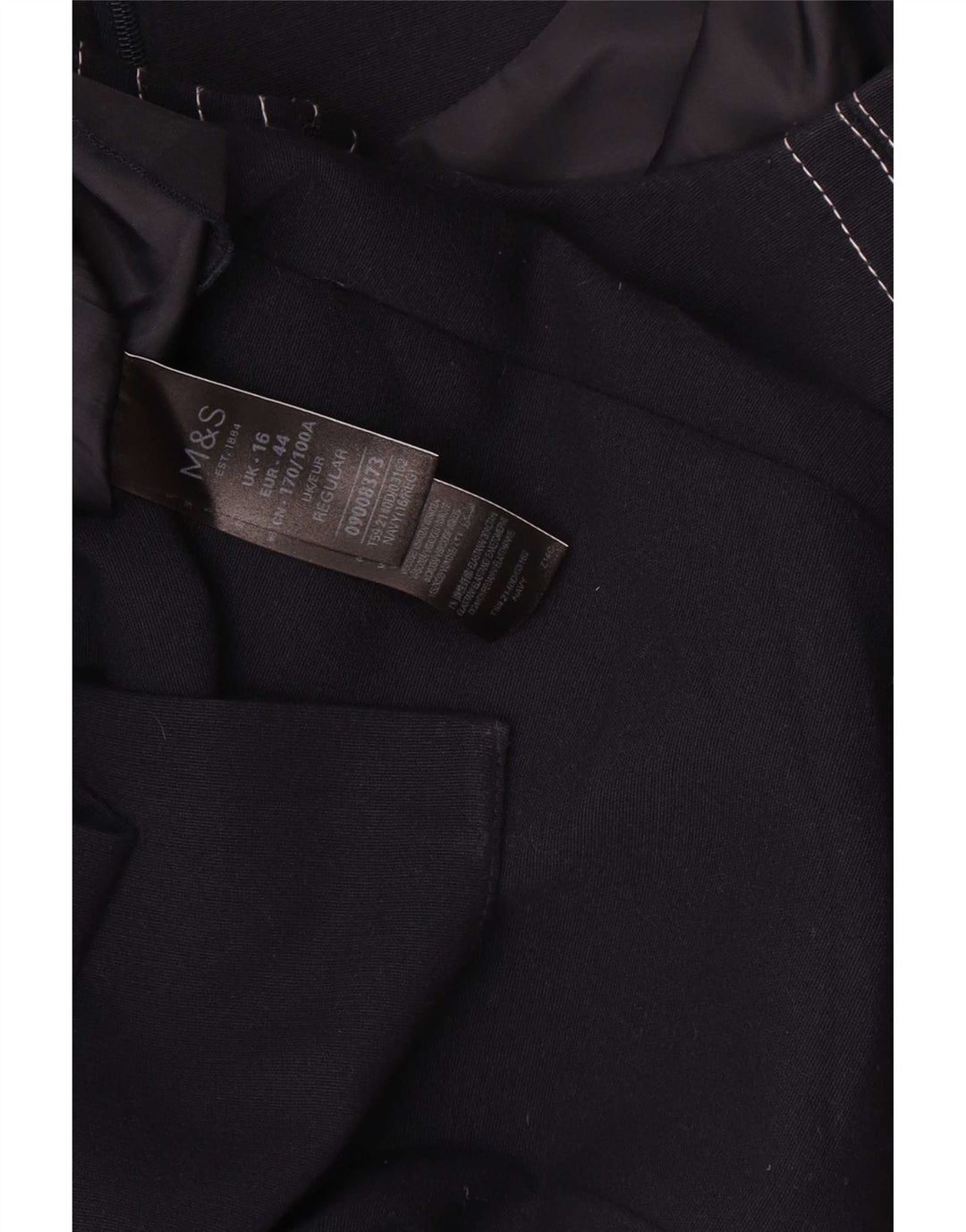 Vestido bainha feminino Marks & Spencer Reino Unido 16 grande poliéster azul marinho