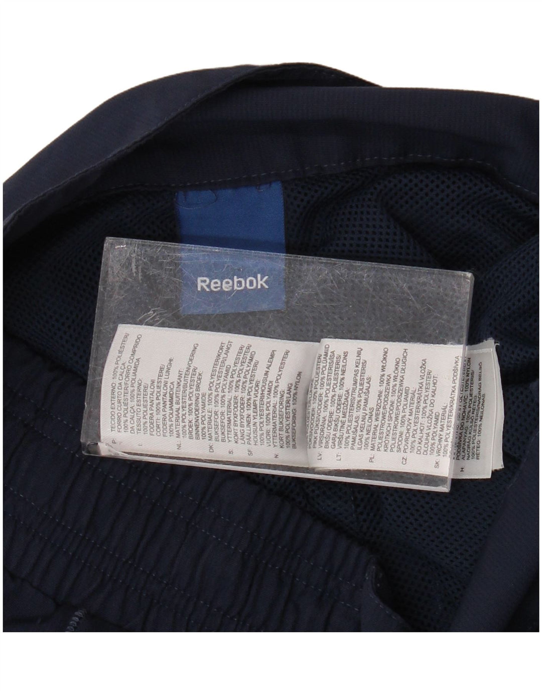 Calça Chino Reta Feminina REEBOK Grande W34 L30 Azul Marinho Poliéster