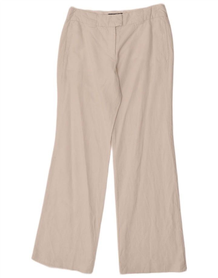 Calça feminina Alberto Aspesi Blu Bootcut Suit IT 40 Pequeno W27 L31 Branco