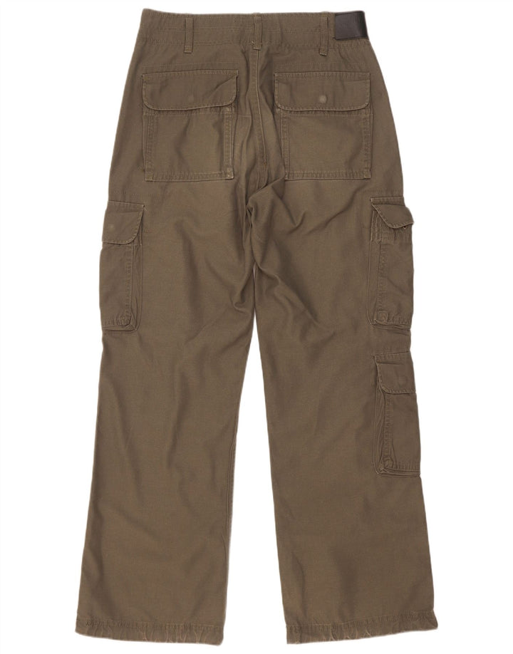 Calças retas de carga masculinas EMP poliéster W29 L31 cáqui pequeno