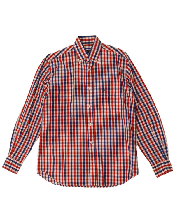 Camisa masculina Paul & Shark tamanho 39 algodão guingão multicolorido médio