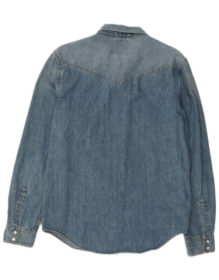 Camisa jeans masculina Levi's Slim Fit azul médio algodão