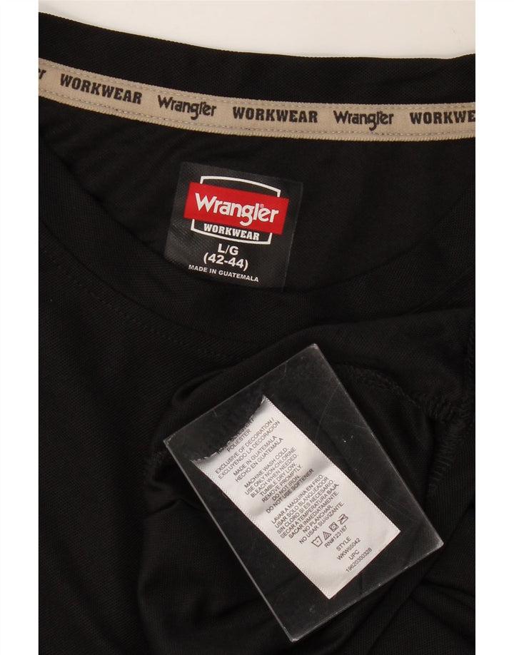 Camiseta masculina WRANGLER UK 42/44 grande poliéster preto