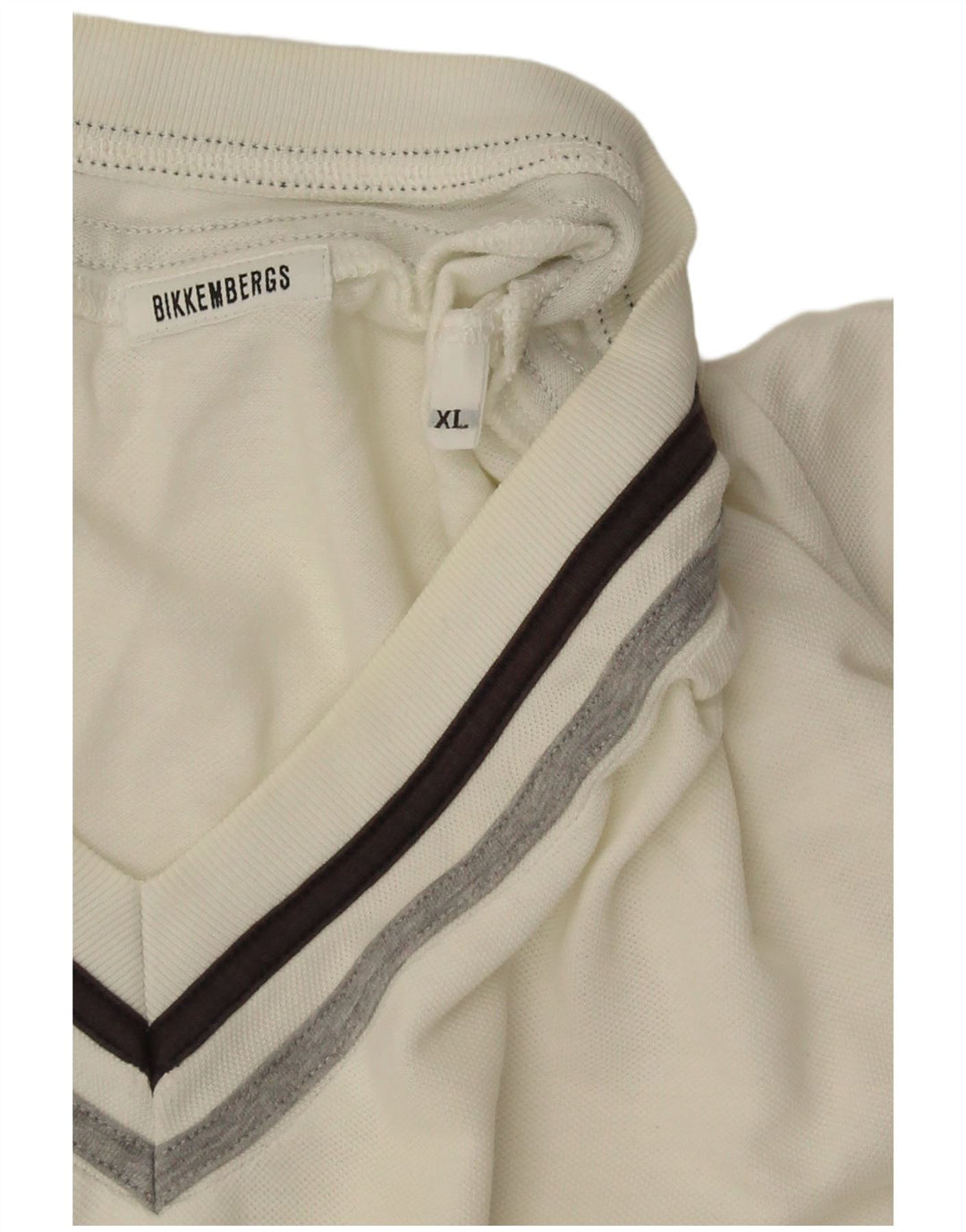 Camiseta masculina Bikkembergs Top XL listrada branca