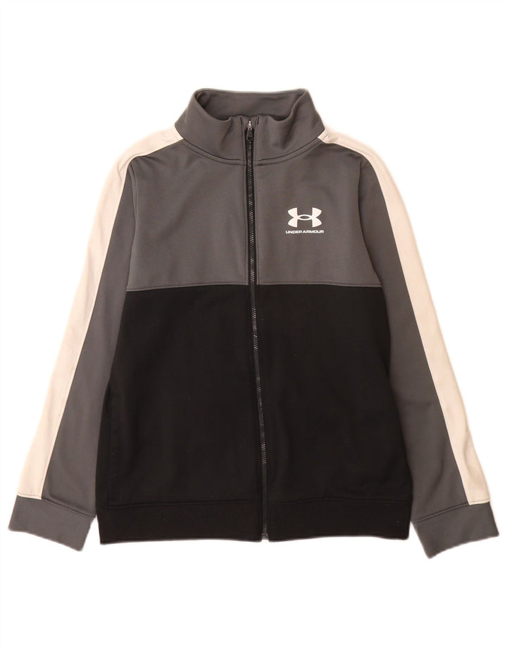 Jaqueta Under Armour Boys Treino Top 9-10 Anos Médio Preto Colorblock