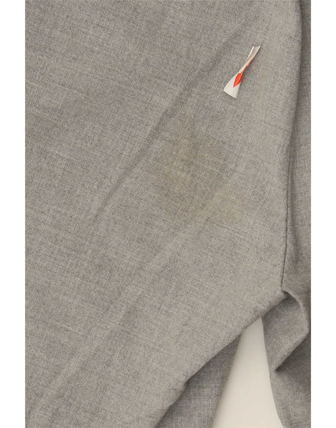 Calça feminina Zara Slim Suit pequena W26 L26 cinza colorblock poliéster