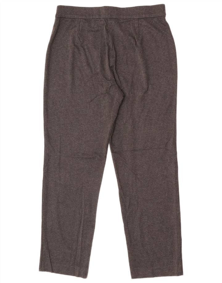 Calça feminina Marks & Spencer UK 14 grande W32 L28 cinza houndstooth