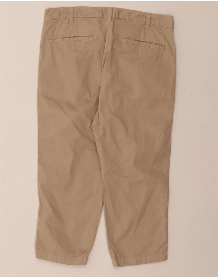 BENETTON Womens Pegged Capri Trousers IT 46 Large W32 L20 Beige Cotton Vintage Benetton and Second-Hand Benetton from Messina Hembry 