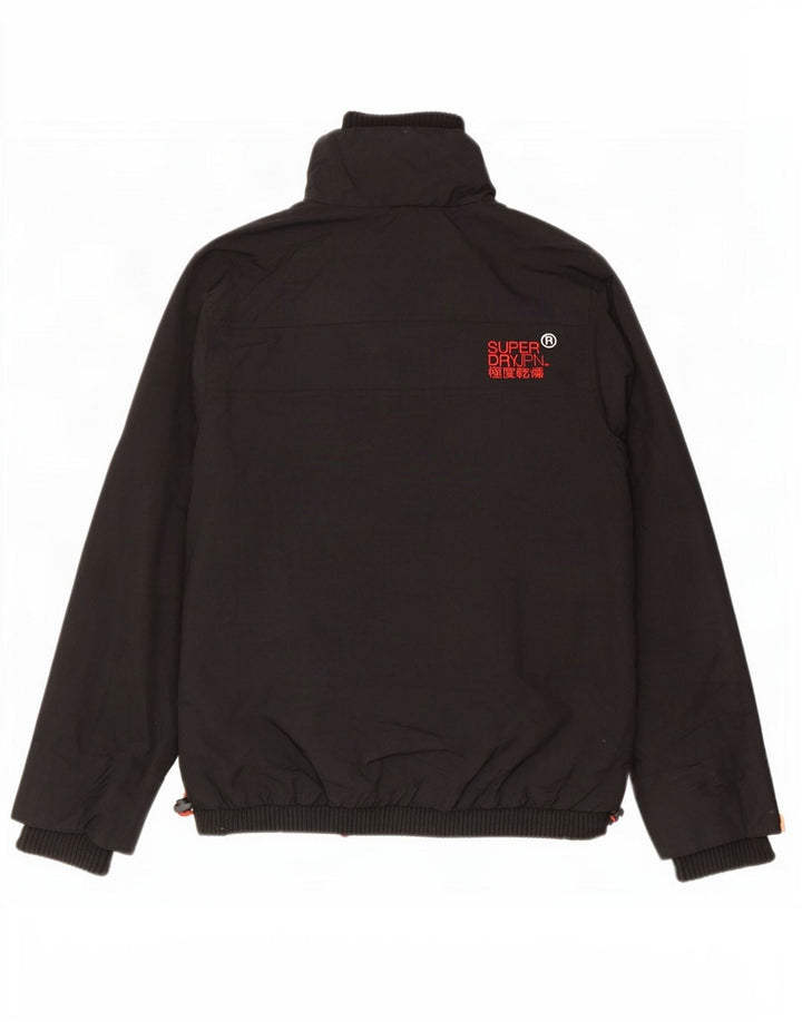 Jaqueta de chuva masculina Superdry The Windcheater Graphic UK 36 pequena preta nylon