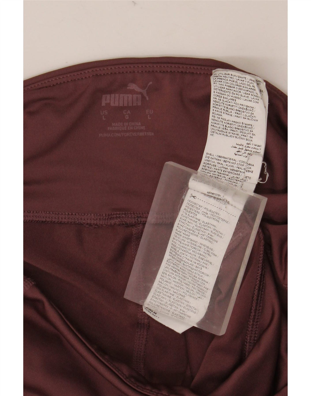 Leggings femininas PUMA UK 16 grandes poliéster cor de vinho