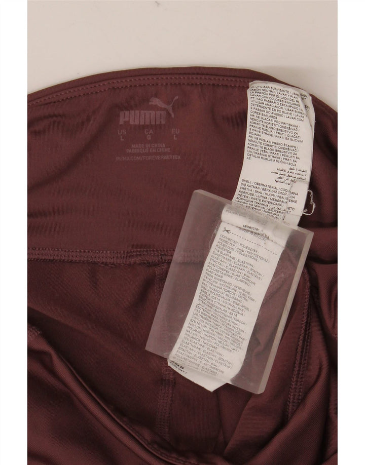 Leggings femininas PUMA UK 16 grandes poliéster cor de vinho