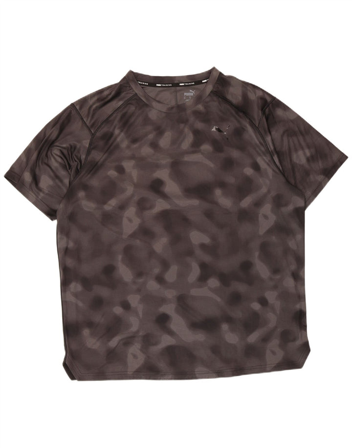 Camiseta masculina Puma Top XL cinza camuflagem poliéster