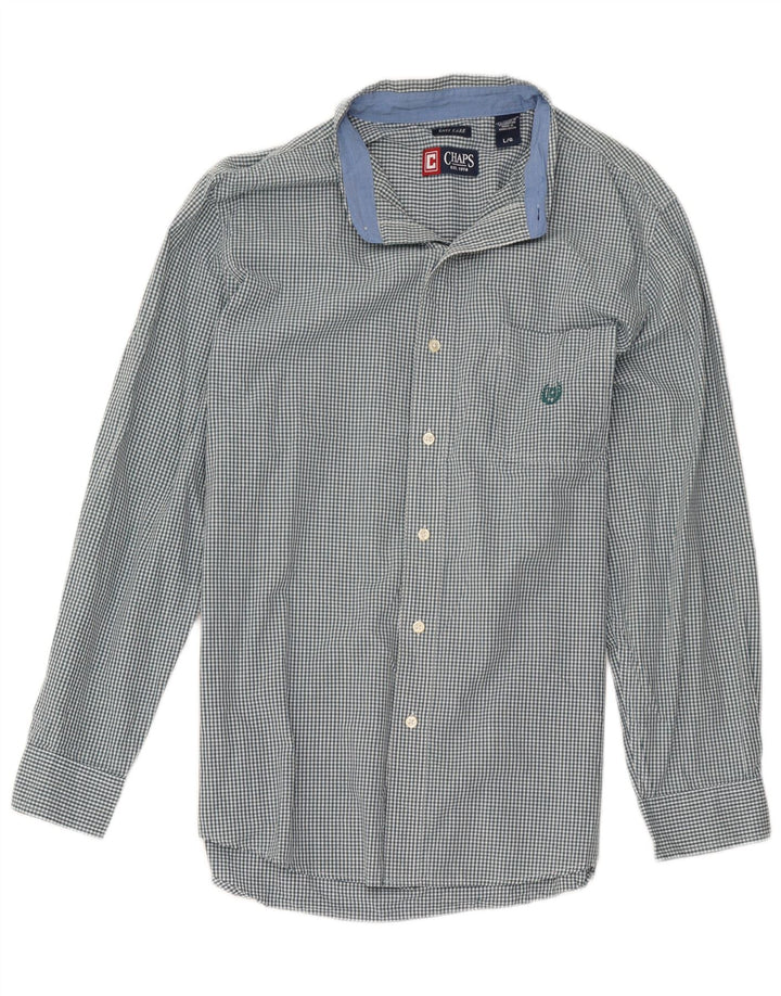 Camisa masculina Chaps grande algodão verde guingão