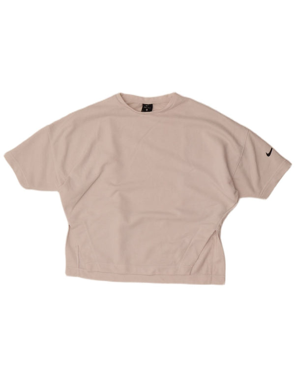 Camiseta Nike Feminina Dri Fit Oversized Top UK 14 Médio Algodão Branco