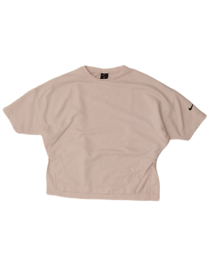 Camiseta Nike Feminina Dri Fit Oversized Top UK 14 Médio Algodão Branco