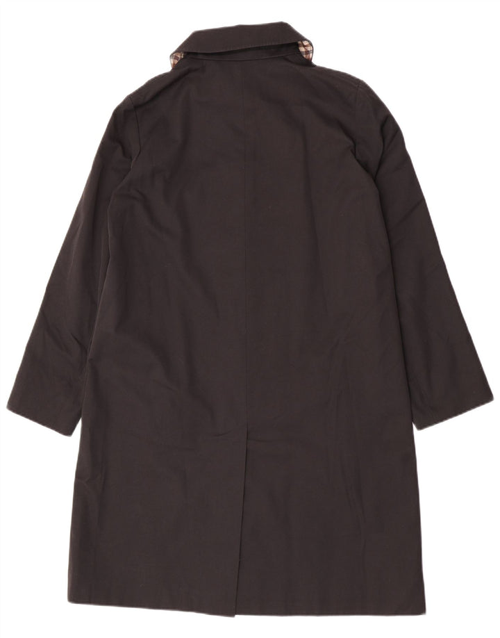Sobretudo feminino Aquascutum UK 14 grande poliéster preto