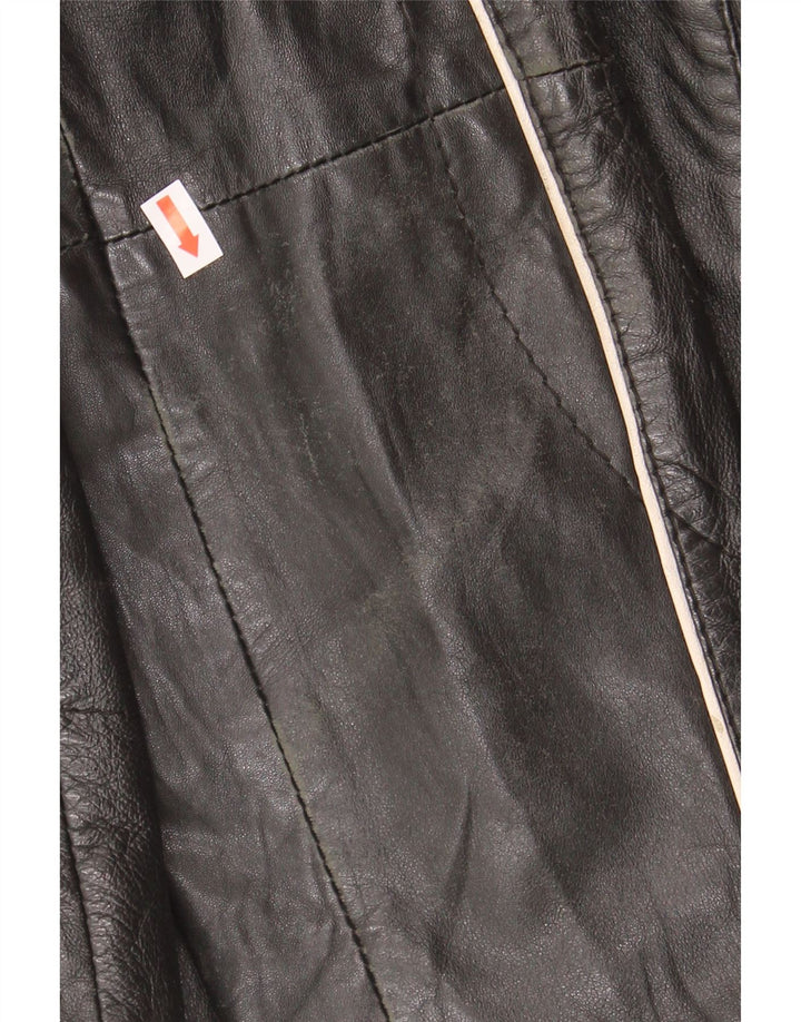 CONBIPEL Womens Leather Jacket IT 44 Medium Black Leather Vintage Conbipel and Second-Hand Conbipel from Messina Hembry 