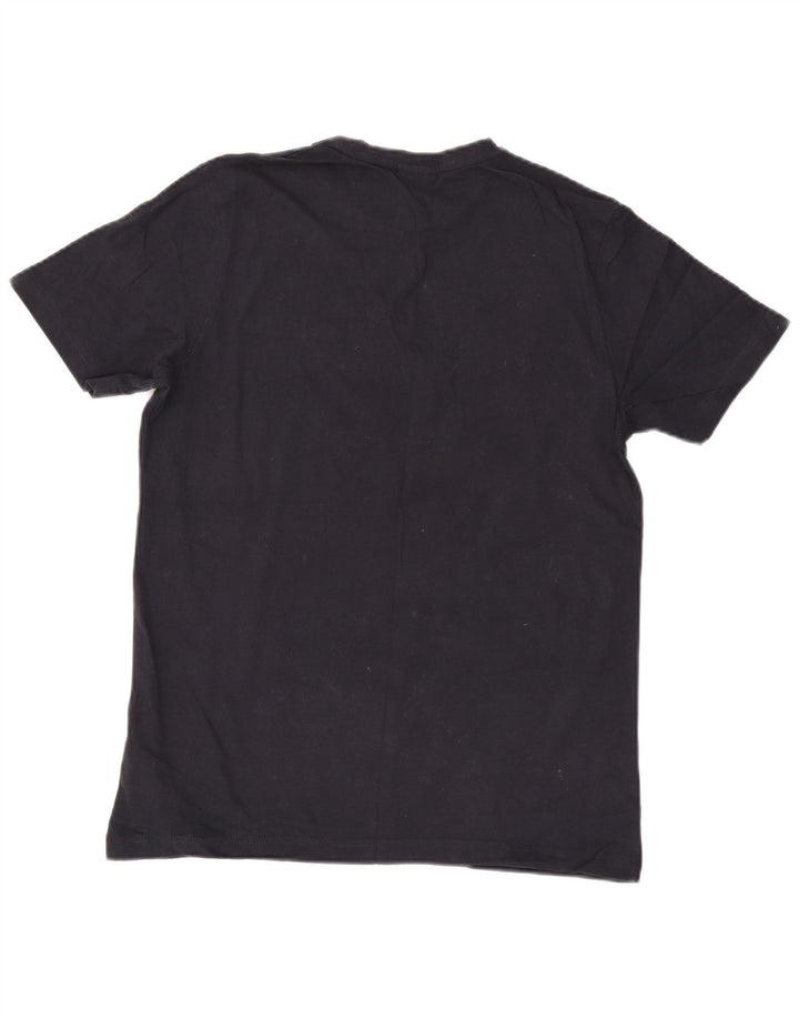 Ellesse Camiseta masculina gráfica top grande algodão azul marinho