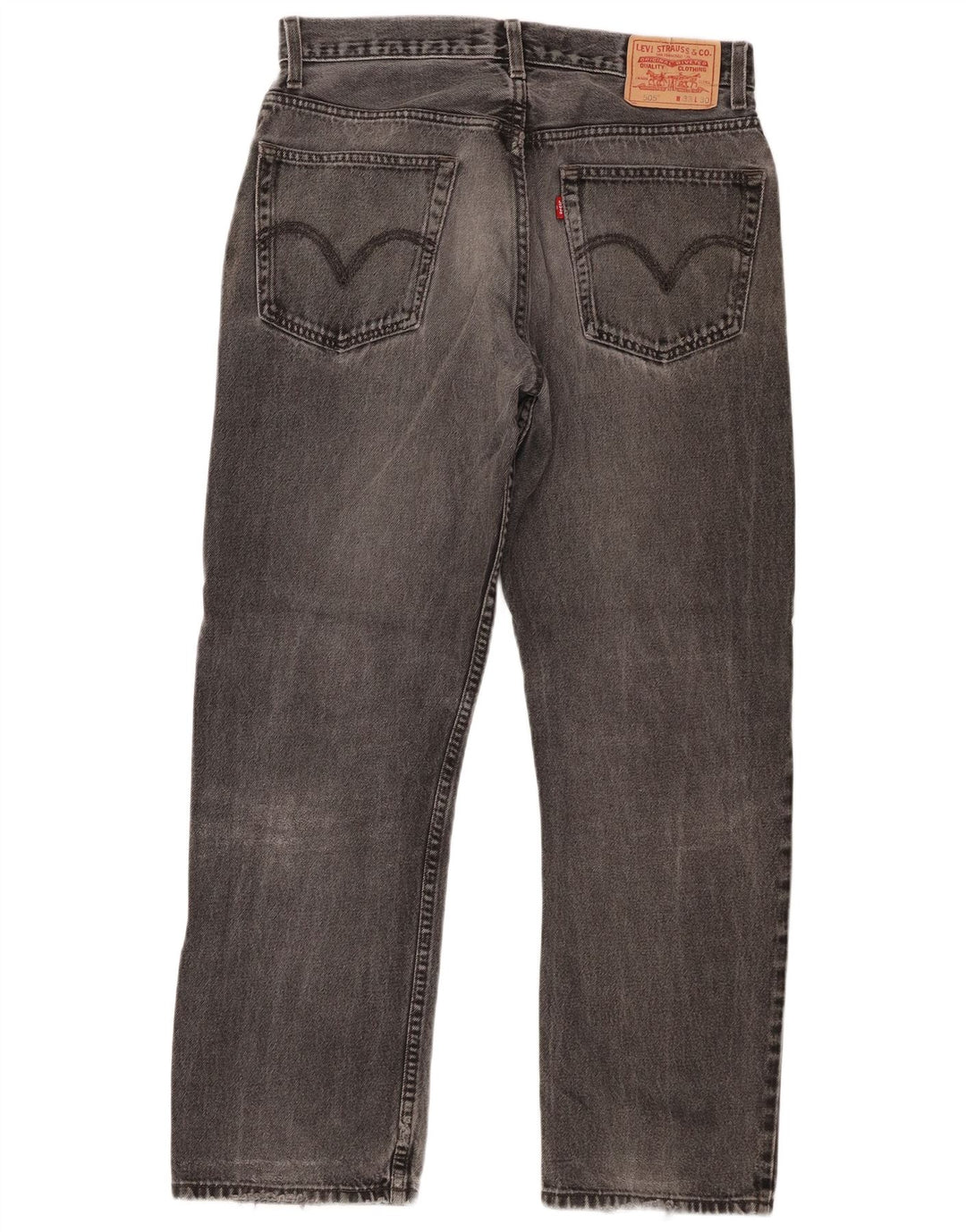 Calça jeans masculina Levi's 505 Regular Fit Straight W33 L30 Cinza Algodão