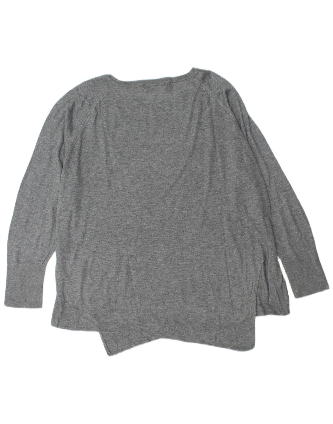 Zara Suéter feminino oversized com gola canoa Reino Unido 16 grande cinza