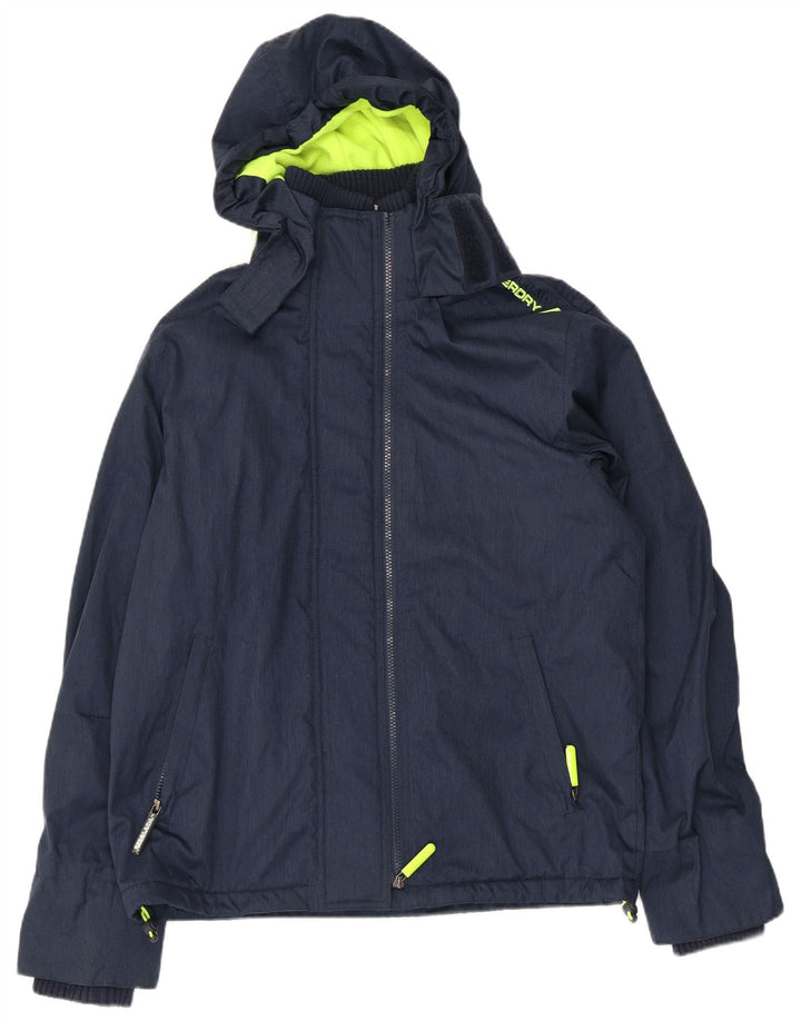Jaqueta corta-vento masculina Superdry Graphic UK 40 grande azul marinho