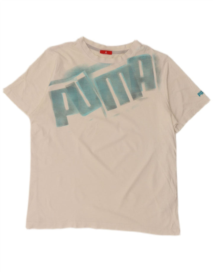 Camiseta PUMA Meninos Graphic 13-14 Anos Branco