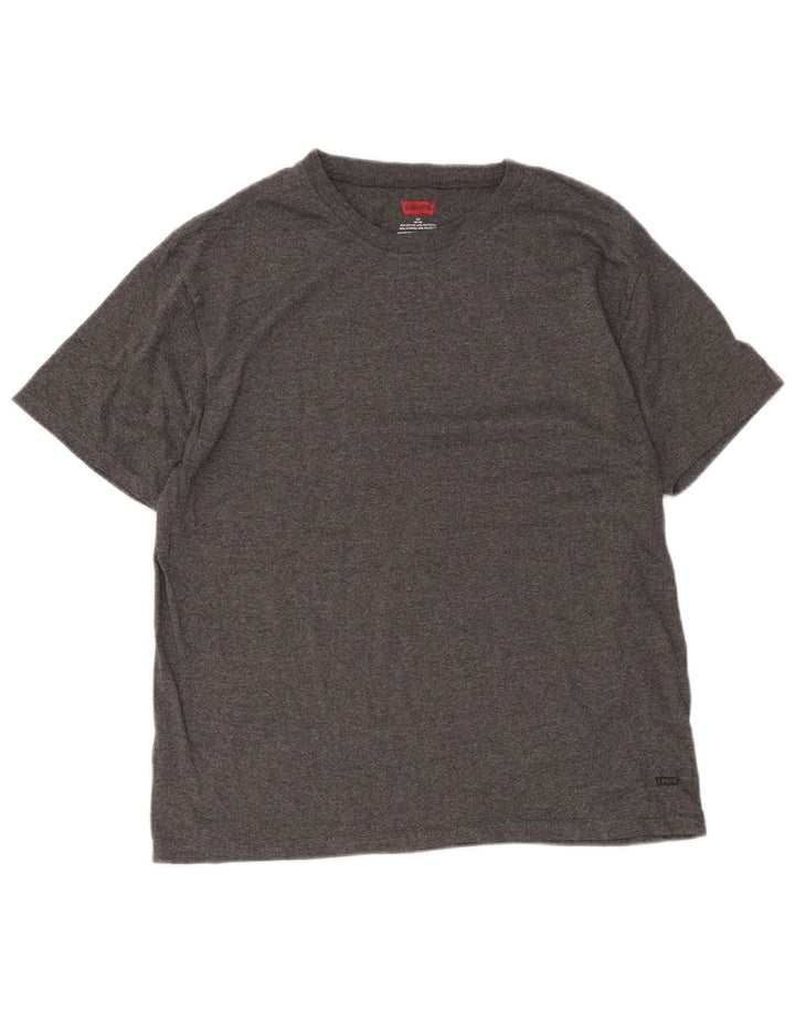 Camiseta masculina Levi's UK 42/44 grande algodão cinza