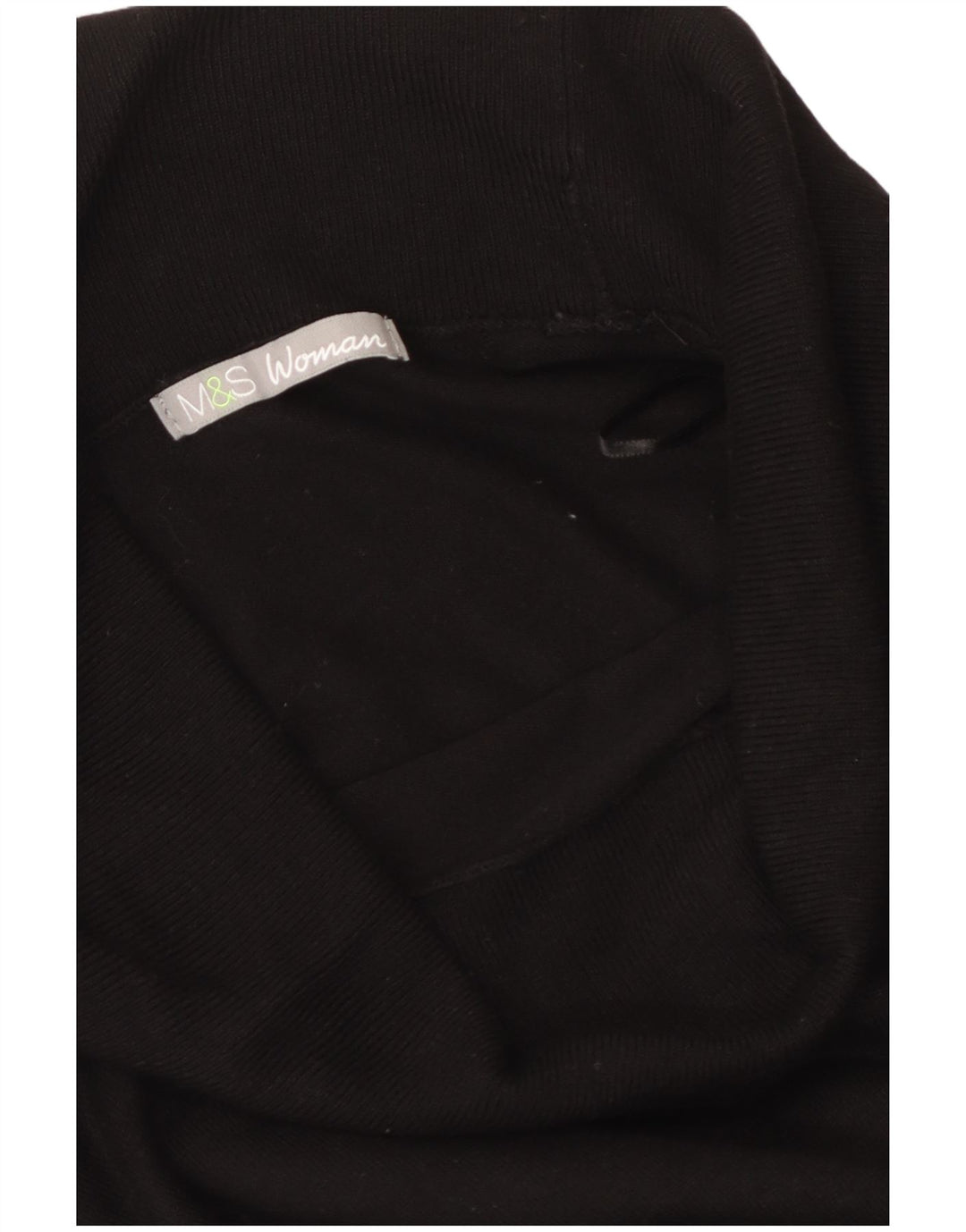 Suéter feminino MARKS & SPENCER com gola redonda Reino Unido 12 médio preto