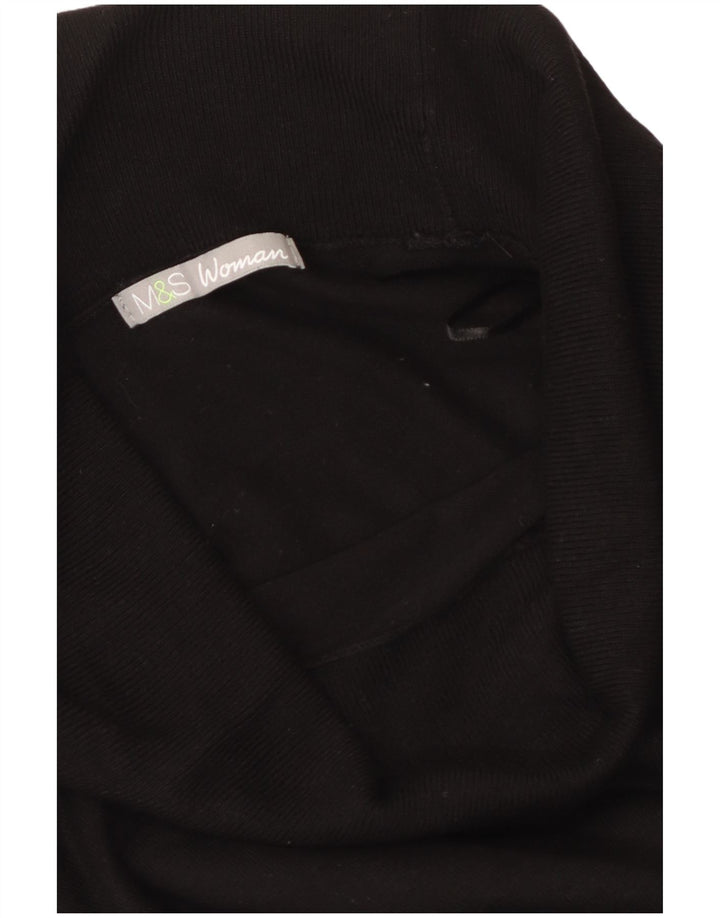 Suéter feminino MARKS & SPENCER com gola redonda Reino Unido 12 médio preto