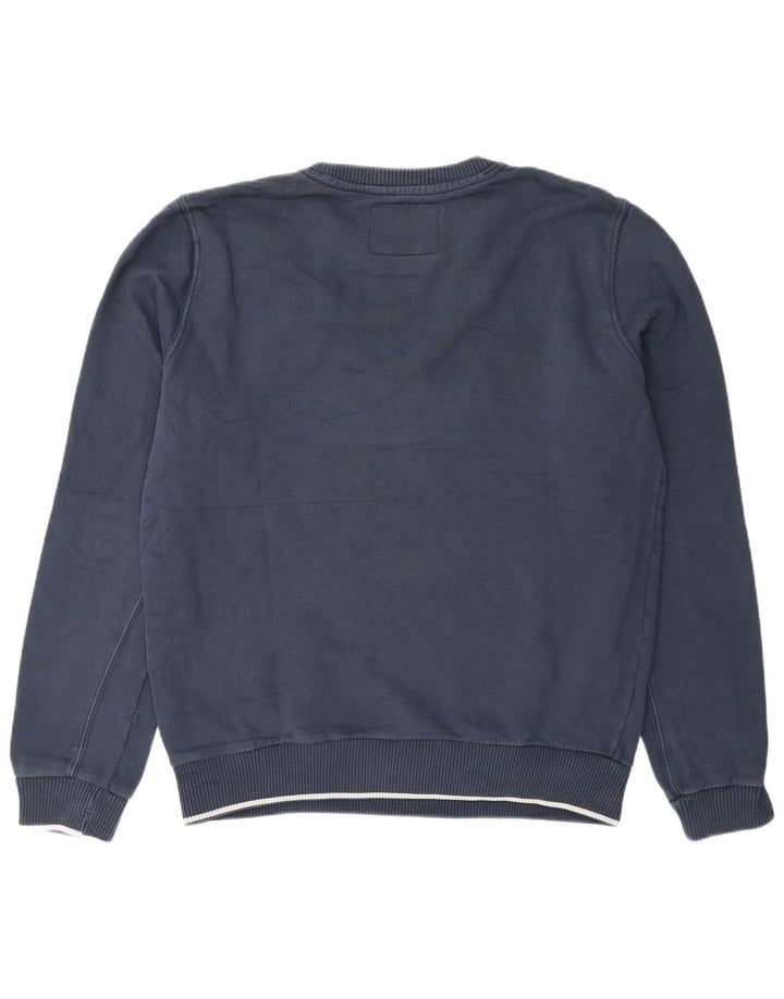 Woolrich moletom masculino gráfico jumper grande algodão azul marinho