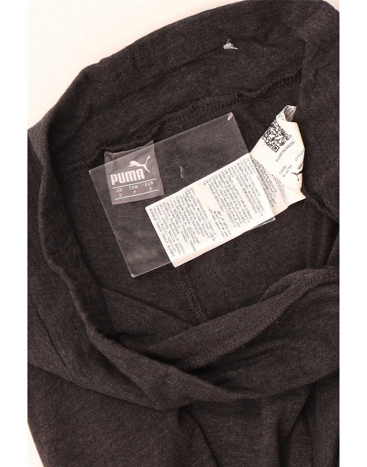 Leggings Puma Feminino UK 10 Pequeno Algodão Cinza