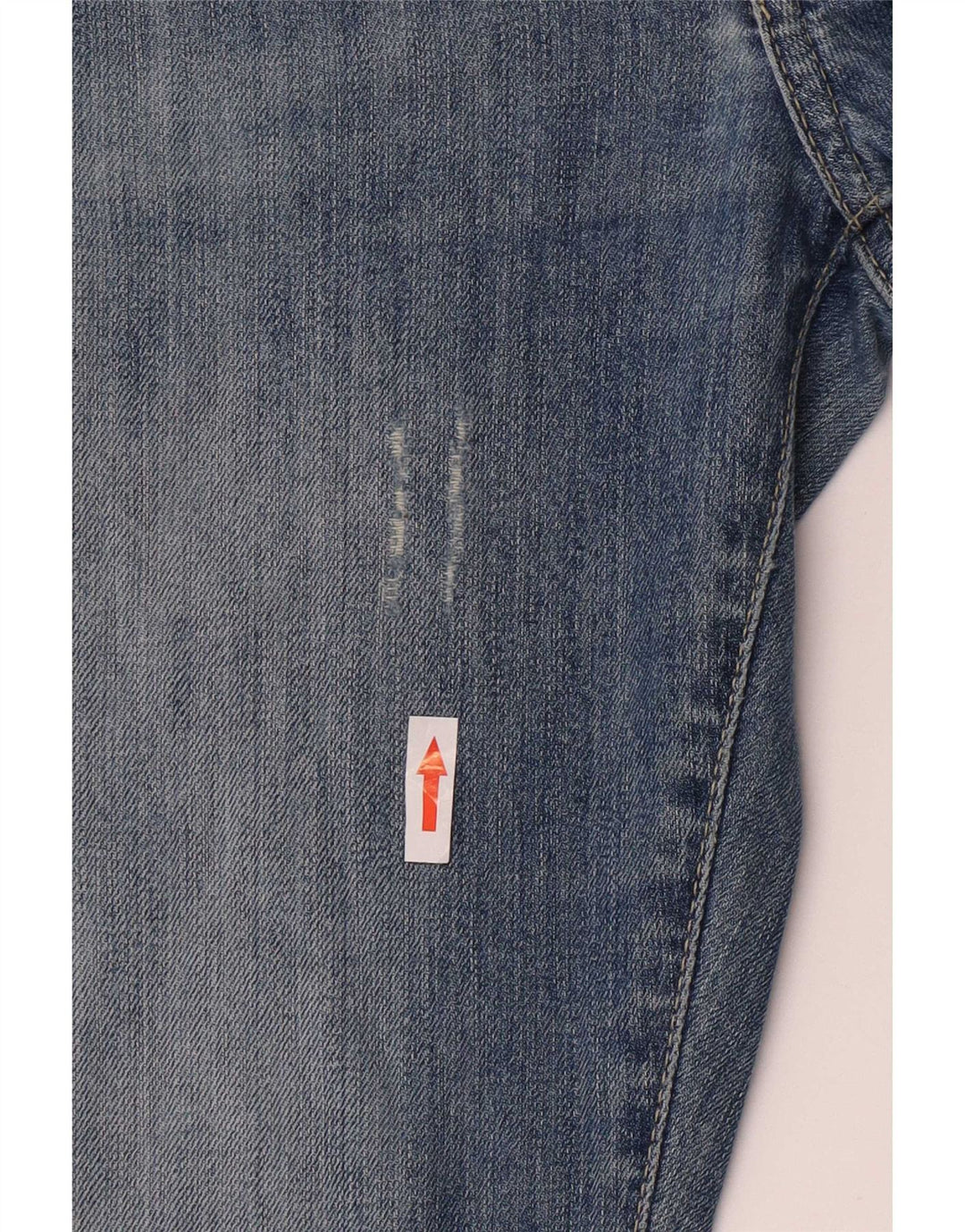 Calça jeans feminina Calvin Klein desgastada slim W32 L33 azul