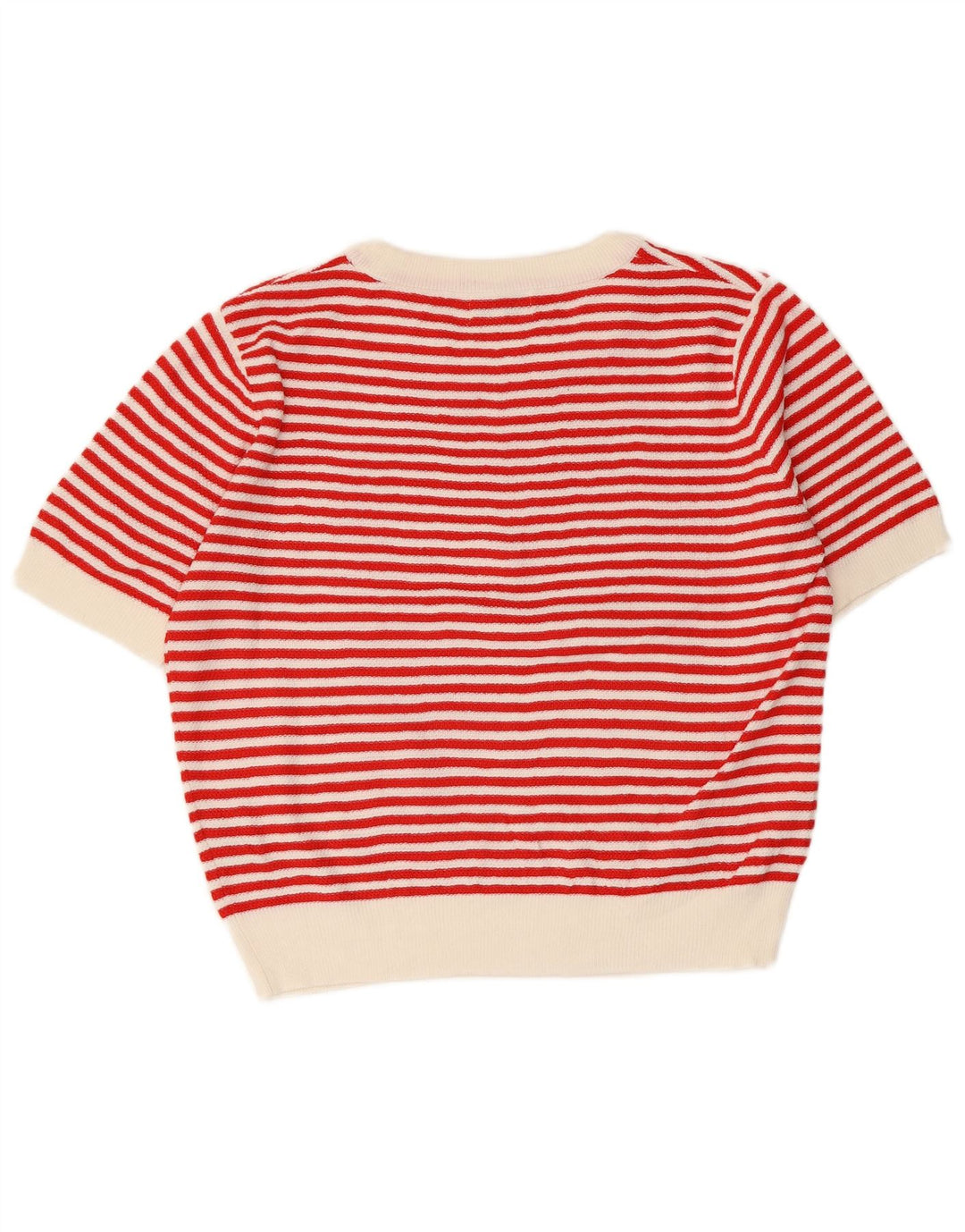 Suéter feminino PEPALOVES com gola redonda, listrado vermelho médio UK 14