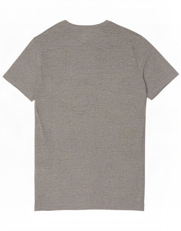 Guess Camiseta masculina gráfica top grande algodão cinza