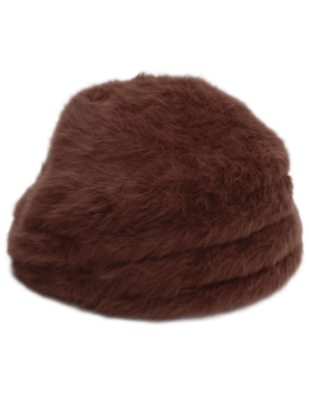 Gorro feminino Kangol de pele sintética marrom médio