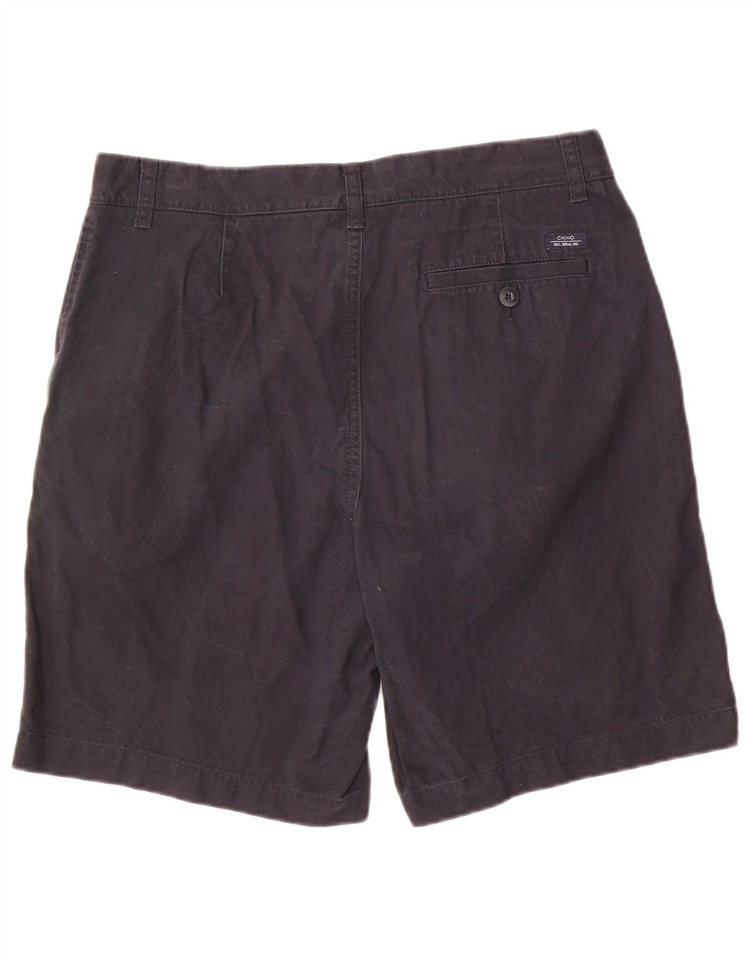 Shorts chino masculino Marks & Spencer W34 grande algodão azul marinho