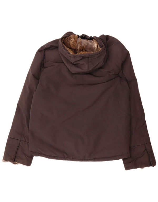 Jaqueta feminina acolchoada com capuz Woolrich Reino Unido 16 grande marrom