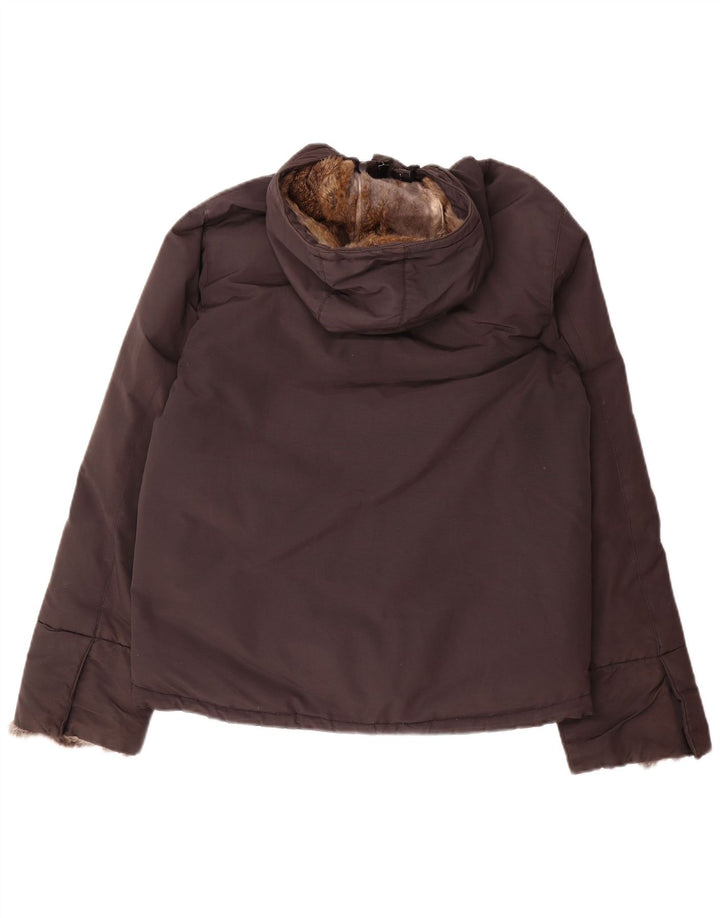 Jaqueta feminina acolchoada com capuz Woolrich Reino Unido 16 grande marrom