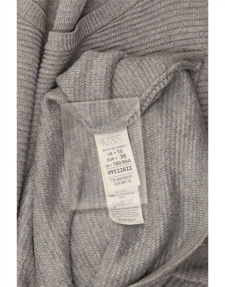 Vestido jumper feminino Marks & Spencer grande tamanho Reino Unido 10 viscose cinza pequeno
