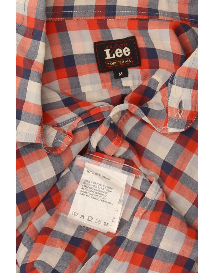 Camisa masculina de manga curta Lee, algodão xadrez médio multicolorido