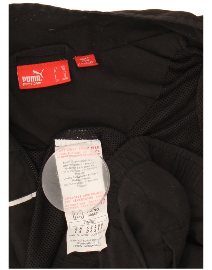 Casaco Puma Boys Graphic Tracksuit Top 15-16 Anos Preto Poliéster