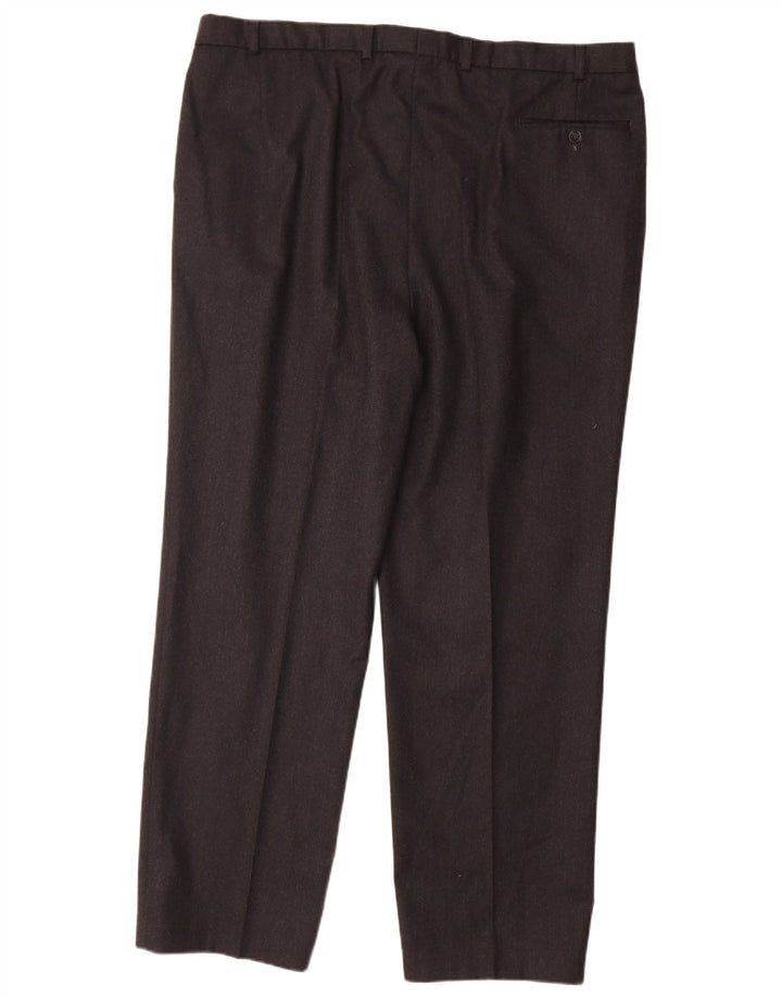 Calça de terno masculina MARKS & SPENCER W44 L33 lã preta