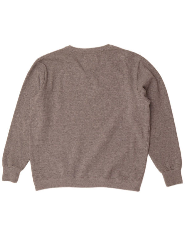 Suéter gráfico masculino Superdry XL cinza manchado de algodão