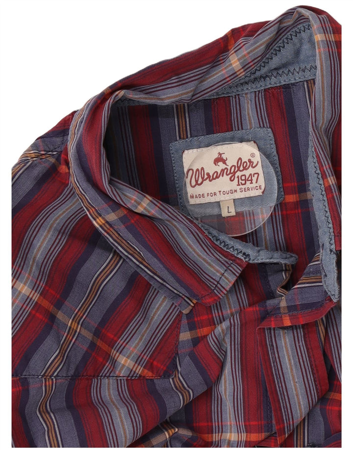 Camisa masculina de flanela Wrangler grande xadrez azul