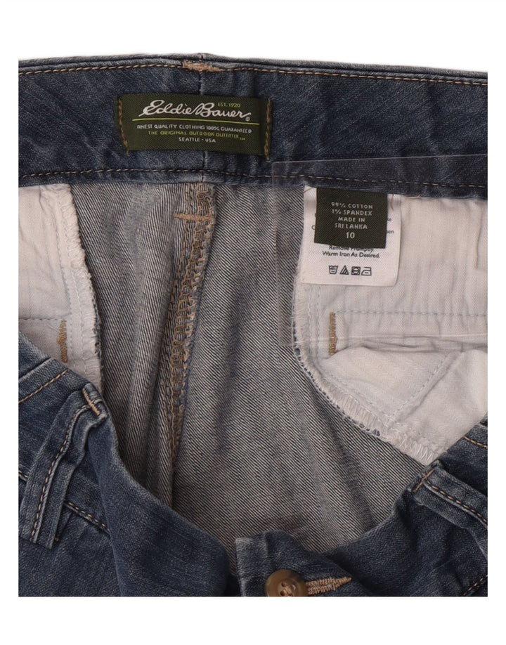 EDDIE BAUER Shorts jeans feminino US 10 grande W32 algodão azul