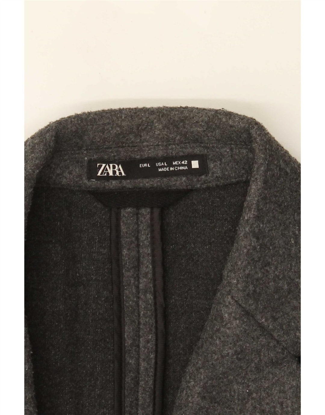 Sobretudo masculino Zara UK 40 grande cinza