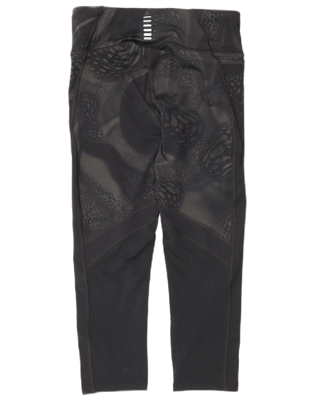 Under Armour Womens Compression Capri Leggings Reino Unido 10 Pequeno Preto Geométrico